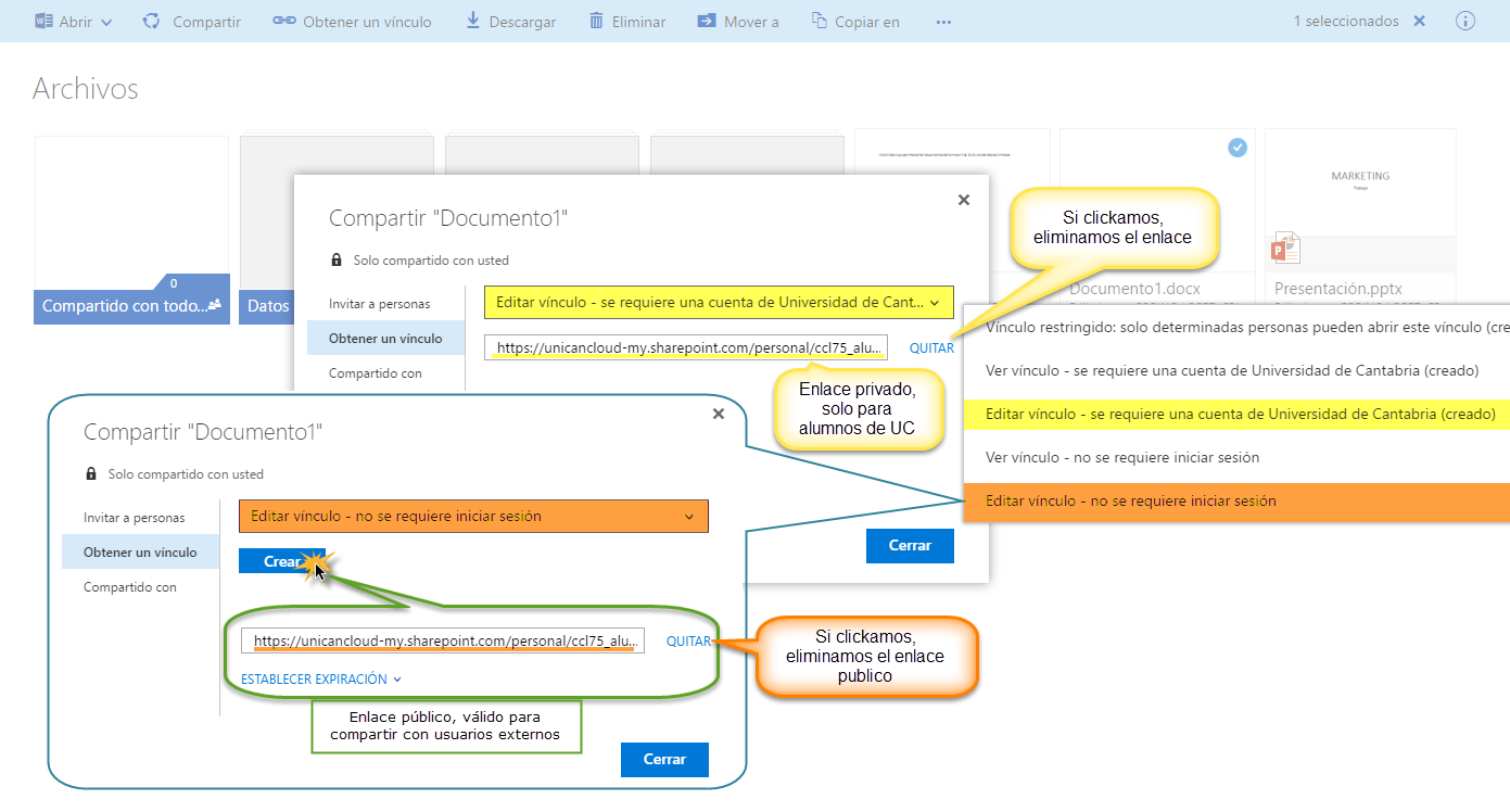 Gestionar Y Compartir En Onedrive Unican