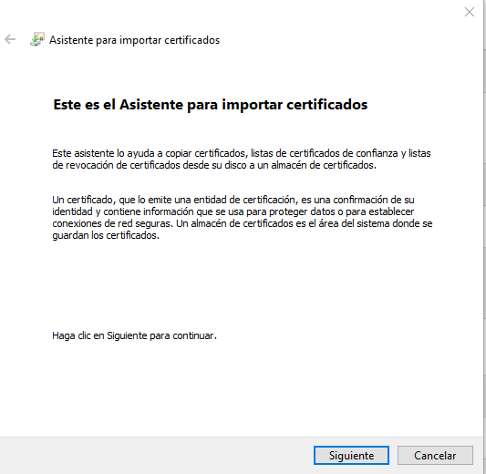 cert13 Paso 2 Importar certificado