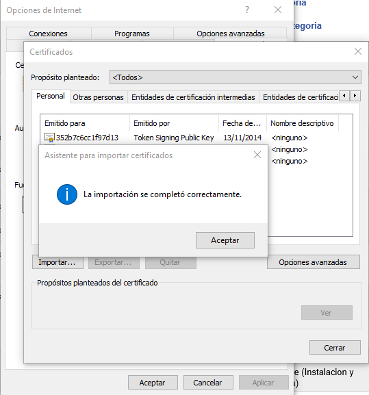 cert22 Nivel de seguridad Alto para certificado, paso 4