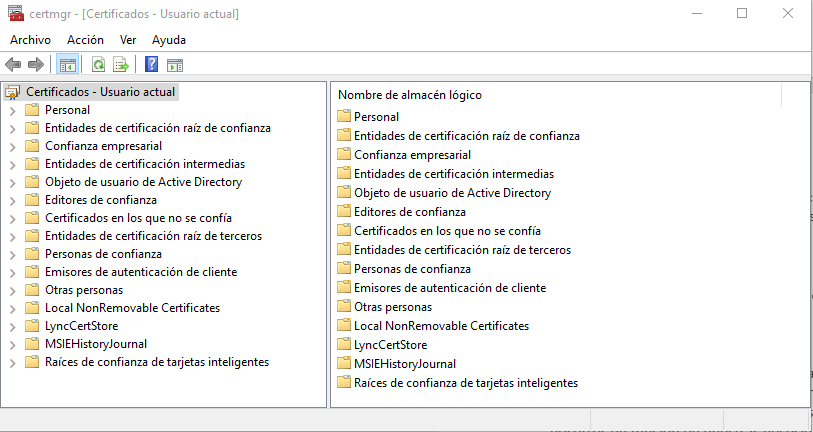 certs_2021_1 Almacenes de certificados en Windows
