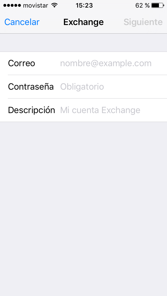 Petición de credenciales en Mail de iPhone