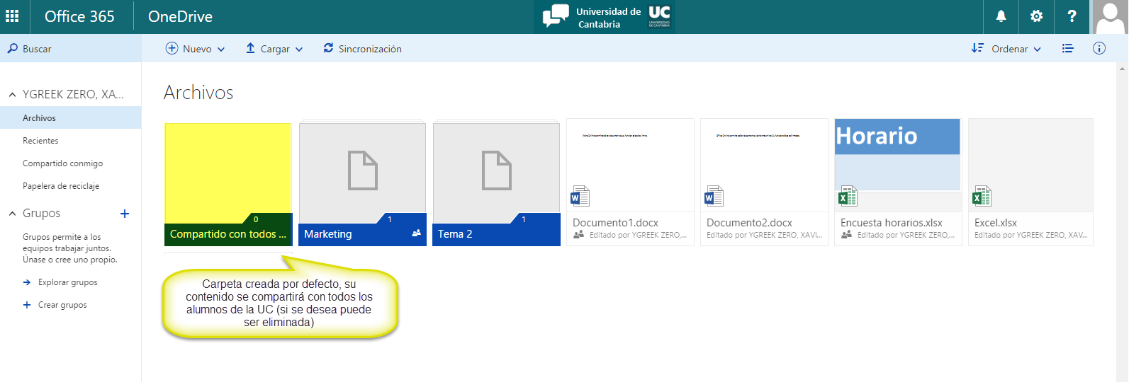 Gestión de archivos en Onedrive 1