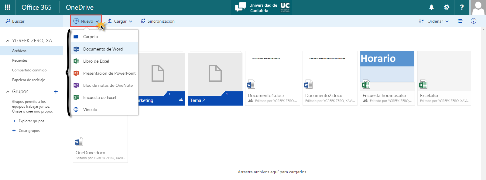 Gestión de archivos en Onedrive 2