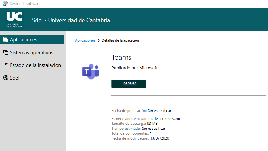 Instalar Teams. Paso 1