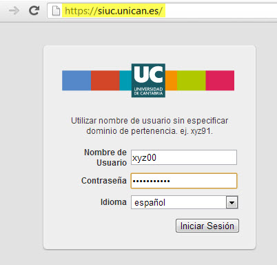 Acceso a siuc.unican.es