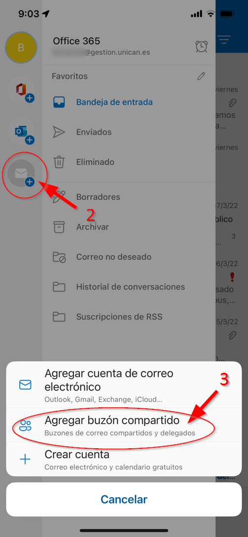 Configurar buzón personal en Outlook - Paso 7