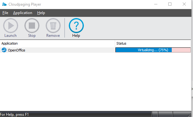Ventana del Cloudpaging Player