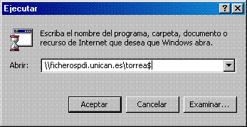 Acceso a carpeta personal windows 1