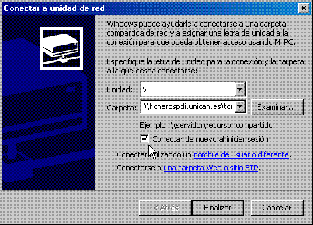 Acceso a carpeta personal windows 4