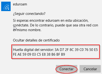 Eduroam en Windows 5