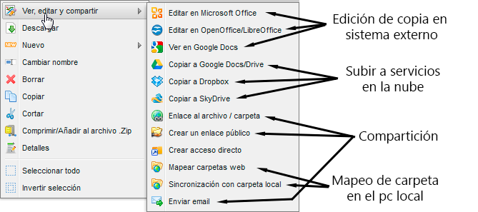 UI de HTTPCommander