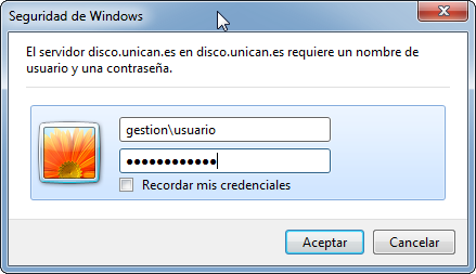 Login en IE