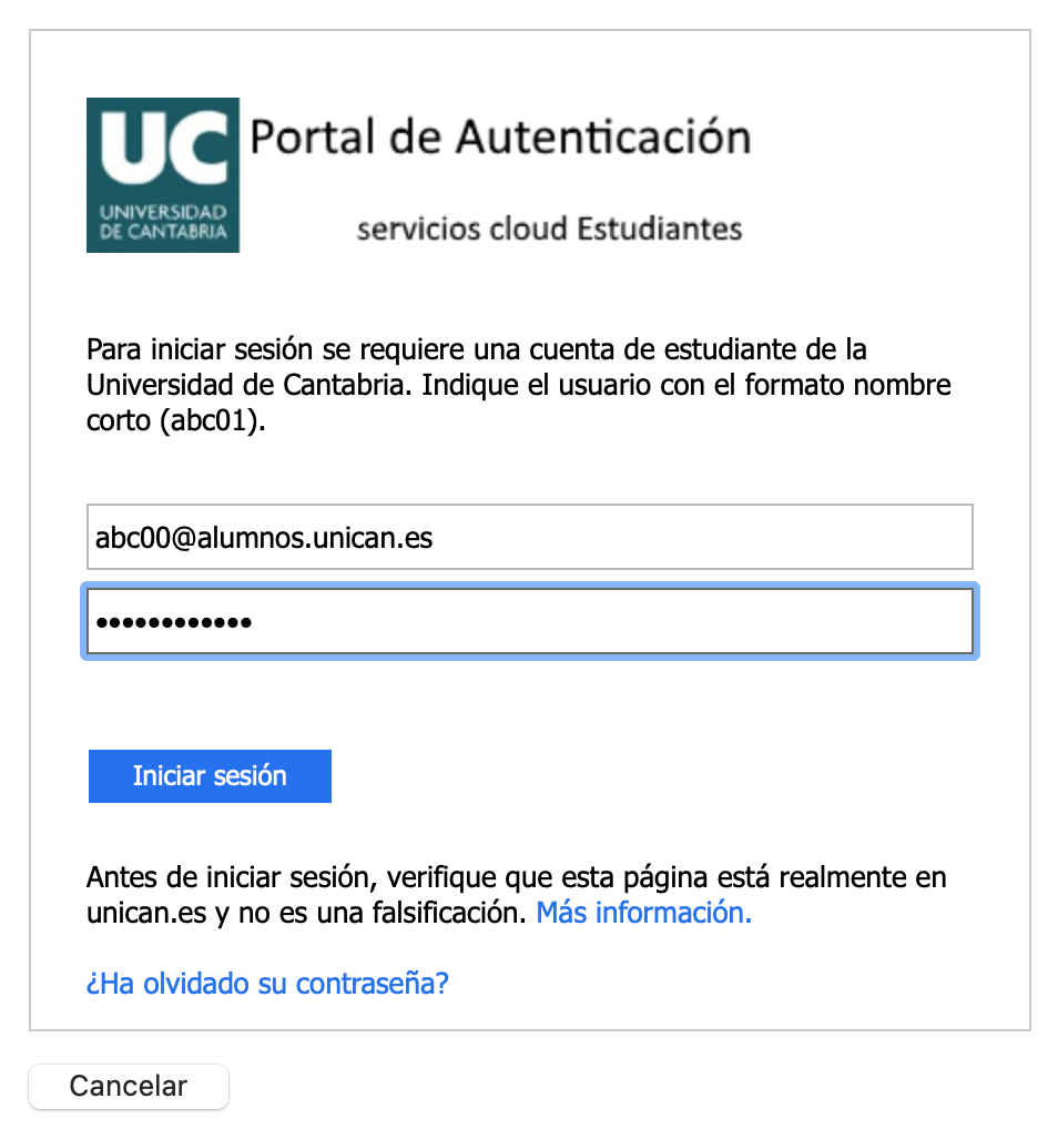 Portal de Autenticación UC