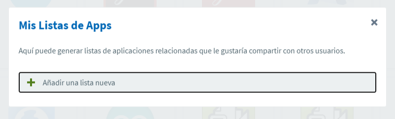 Creación de lista nueva en Porticada